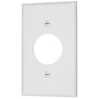 SINGLE OUTLET PLATE 1 11/32'' DIAMETER HOLE - WHITE-VISTA-VISTA-Default-Covalin Electrical Supply