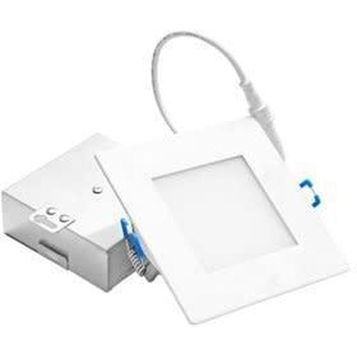 SQUARE SLIM LED DOWNLIGHT 4'', 9W, 550LMN, 3000K, WHITE-ORTECH-CROWN DISTRIBUTION-Default-Covalin Electrical Supply