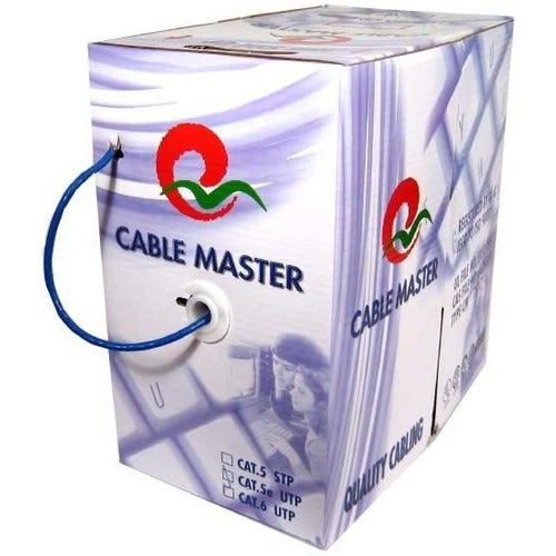 1000FT BLUE SOLID UTP CAT6 (550MHZ) NETWORK CABLE - FT4/CMG - TECHCRAFT-TECHCRAFT-COMPUTER PLUG-Default-Covalin Electrical Supply