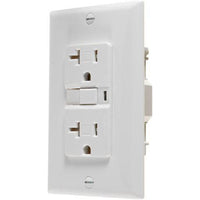 VISTA SELF-TEST TAMPER RESISTANT 20A GFCI DUPLEX OUTLET W/WALL PLATE - WHITE-VISTA-VISTA-Default-Covalin Electrical Supply
