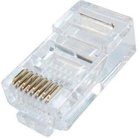 CAT6 RJ45 CONNECTORS FOR SOLID CABLE - 10 PACK - ONE PIECE-TECHCRAFT-COMPUTER PLUG-Default-Covalin Electrical Supply