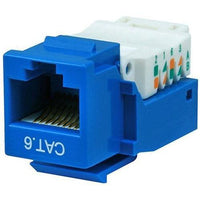 CAT6 TOOL-LESS KEYSTONE JACK - T568A/B - BLUE-TECHCRAFT-COMPUTER PLUG-Default-Covalin Electrical Supply